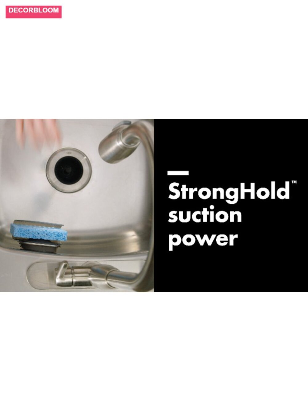 Suction Sponge Holder with Strong Hold, Removable, Dishwasher Safe - Picture 6 of 6